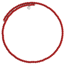 Choker Chantecler color corallo e argento - 44028