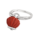 Anello Chantecler Et Voilà  Campanella Capriness piccola in Argento, color corallo - 44029