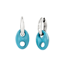 Orecchini Chantecler Capriness maglia marina in argento, color turchese - 44124