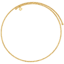 Choker Chantecler con sfere diamantate in argento dorato - 44299