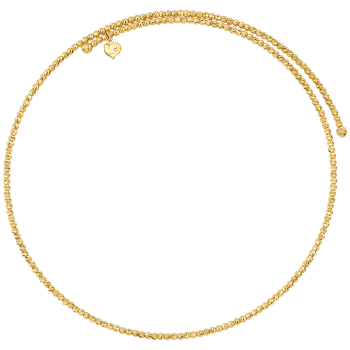 Choker Chantecler con sfere diamantate in argento dorato - 44299