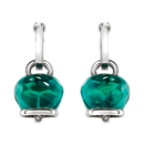 Orecchini Chantecler medi in argento, color verde Paraiba - 44304
