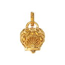 Ciondolo Chantecler Campanella grande, con volute barocche sbalzate a mano in argento dorato - 44355