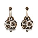 Orecchini Chantecler in argento, medi, con cuori incisi a mano - 44361