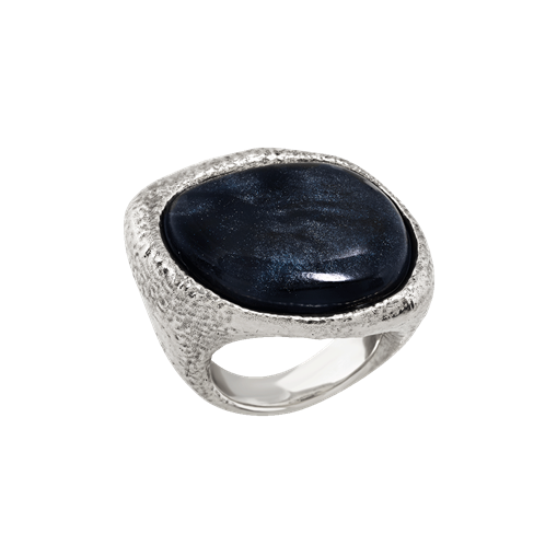 Anello Chantecler Enchanté in argento invecchiato inciso e sabbiato a mano - 44364