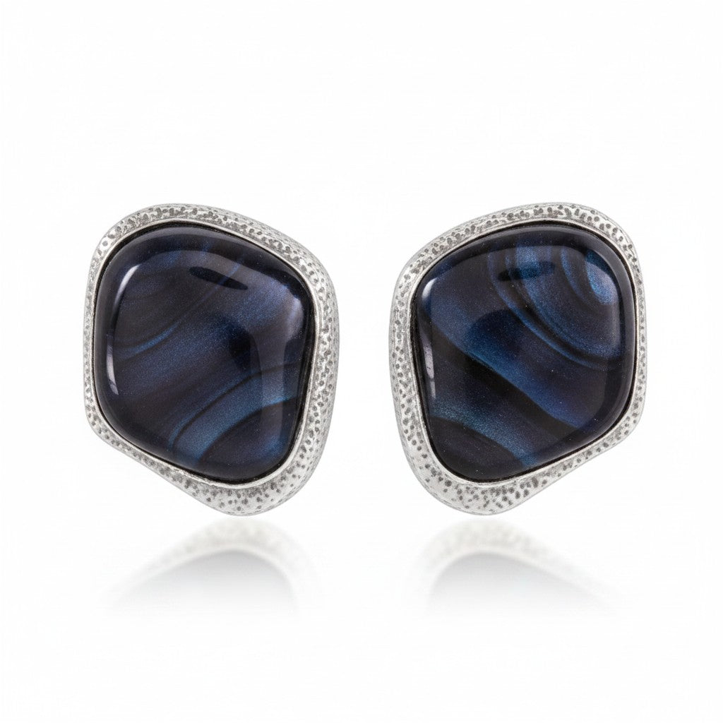 Orecchini Chantecler Enchanté in argento invecchiato inciso e sabbiato a mano - 44365