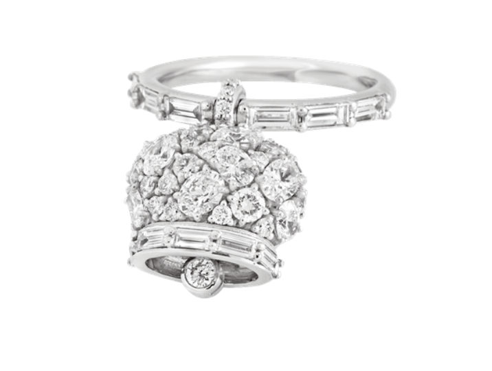 Anello Chantecler Campanella con diamanti su oro bianco 18kt - 44597