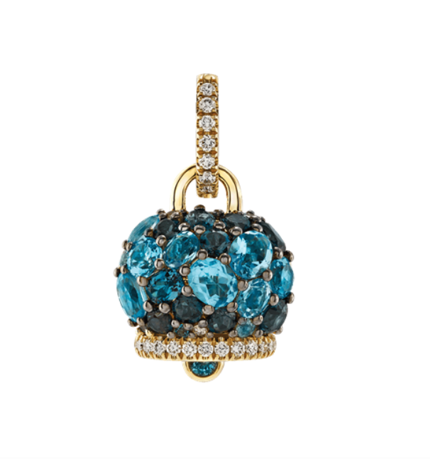 Ciondolo Chantecler Campanella medio con topazi e diamanti su oro giallo 9kt - 44682