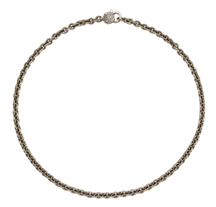 Catena Chantecler rolò in argento brunito - 44695