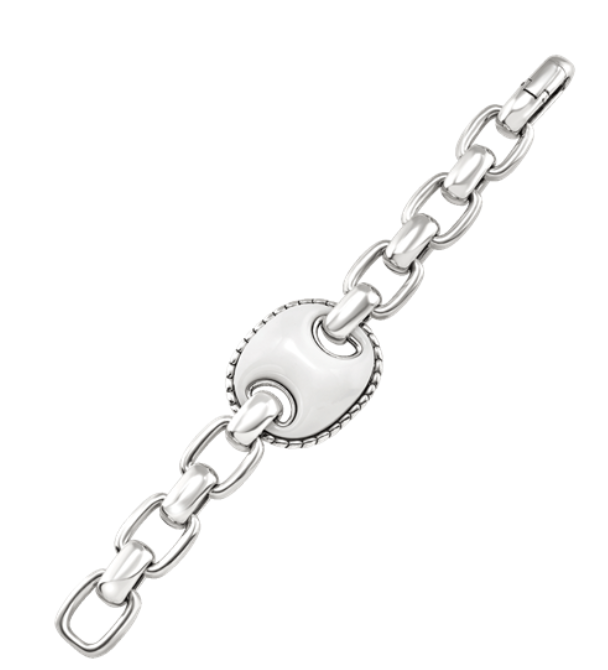 Bracciale in argento Chantecler Capriness con maglia marina - 44712