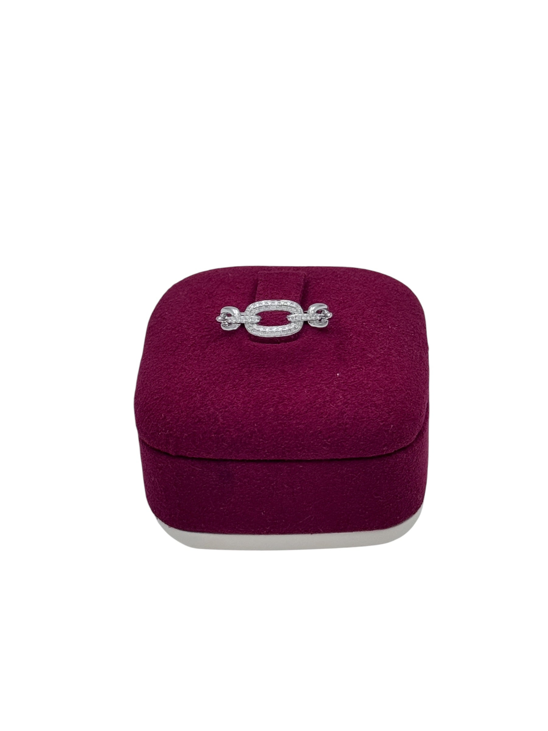 ANELLO a catena GIORGIO VISCONTI IN ORO BIANCO 18kt E DIAMANTI, 0.15ct - ABX17389