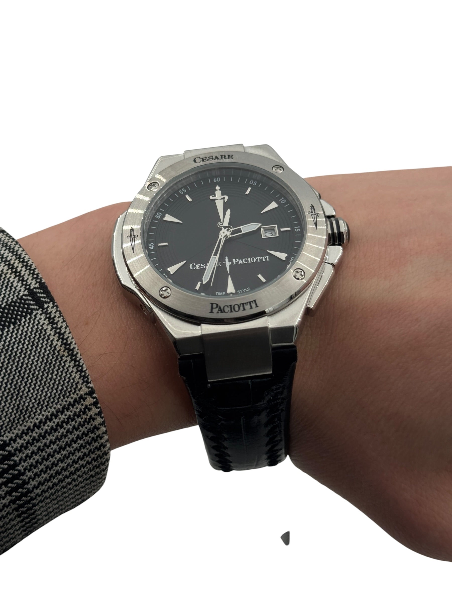 Orologio Cesare Paciotti, Black River, quadrante nero al quarzo, 42mm - TSST087