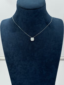 Diana - Collana punto luce in oro bianco 18kt e mosaico di diamanti - CL MAGIC 04-1