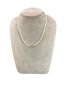 Mazza - Collana con perle fresh water, diametro 3.5-4, e chiusura in oro bianco 18kt - CL FRESH WATER 3.5-4