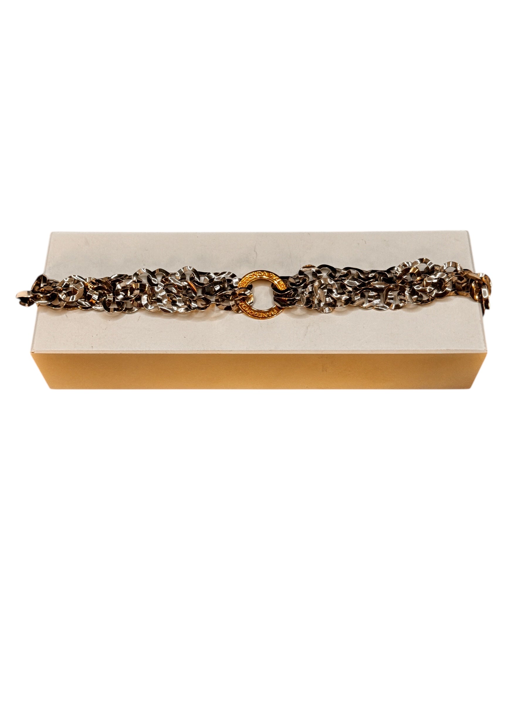 Bracciale Pianegonda da donna, in argento con cerchietto in oro giallo 18kt, collezione Gold n Soul - BA050746