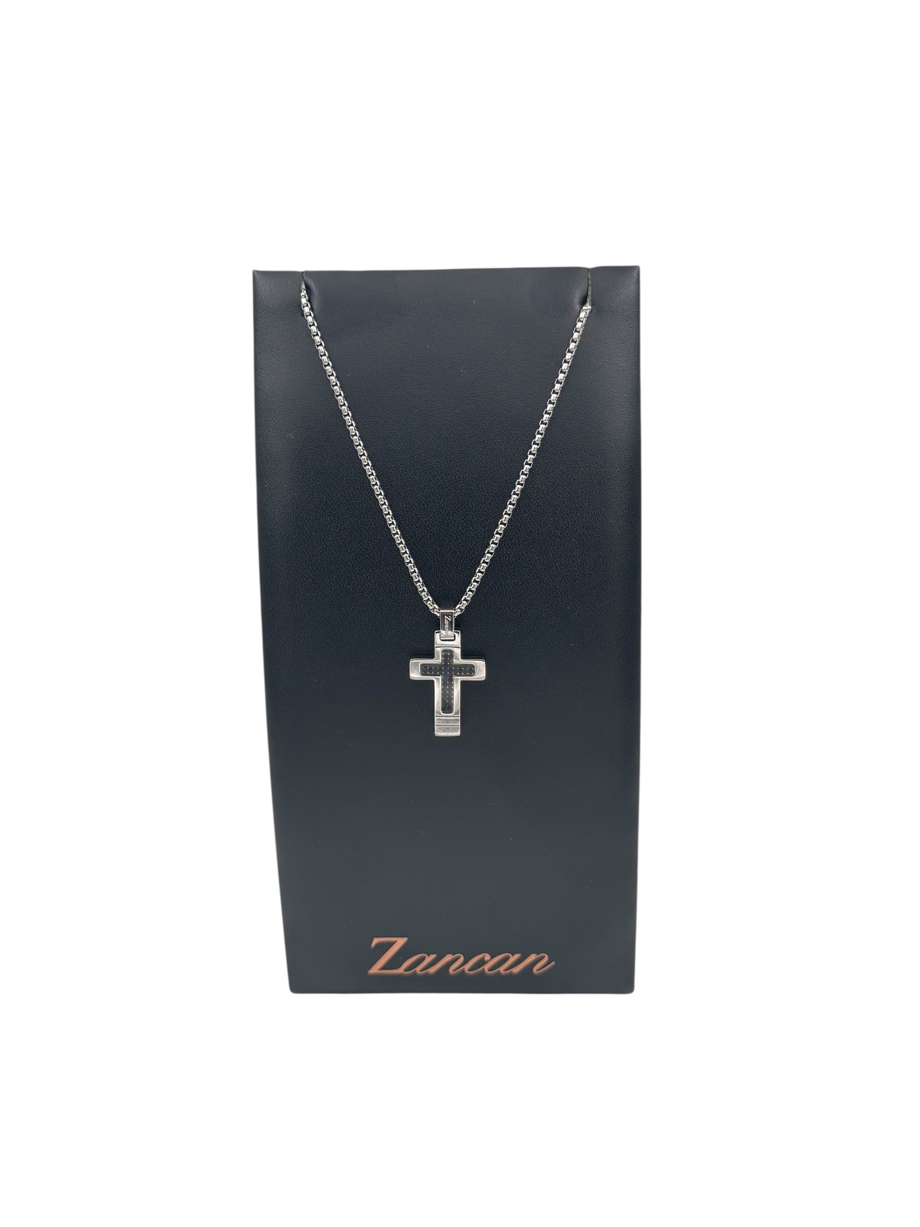 Collana Zancan in acciaio con pendente croce - EHC186