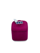 Diana - Veretta in oro bianco 18kt, diamanti e 5 zaffiri - AN D. 90-5B ZA