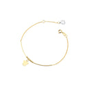 BRACELET WITH ANGEL CHARM IN 9ct YELLOW GOLD. - NKT314