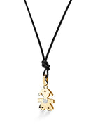 GIRL'S I DIAMANTINI PENDANT IN YELLOW GOLD WITH HEART IN PAVÉ OF DIAMONDS - LBB062