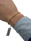 Bracciale Spadarella in argento dorato con anellini, unisex - SPBR263-oro