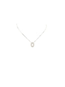 Girocollo Damiani in oro bianco 18kt e diamanti con pendente ovale - DDB32858