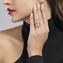 Mabina Donna - Anello argento dorato con stelline di zirconi, CINDY - 523198