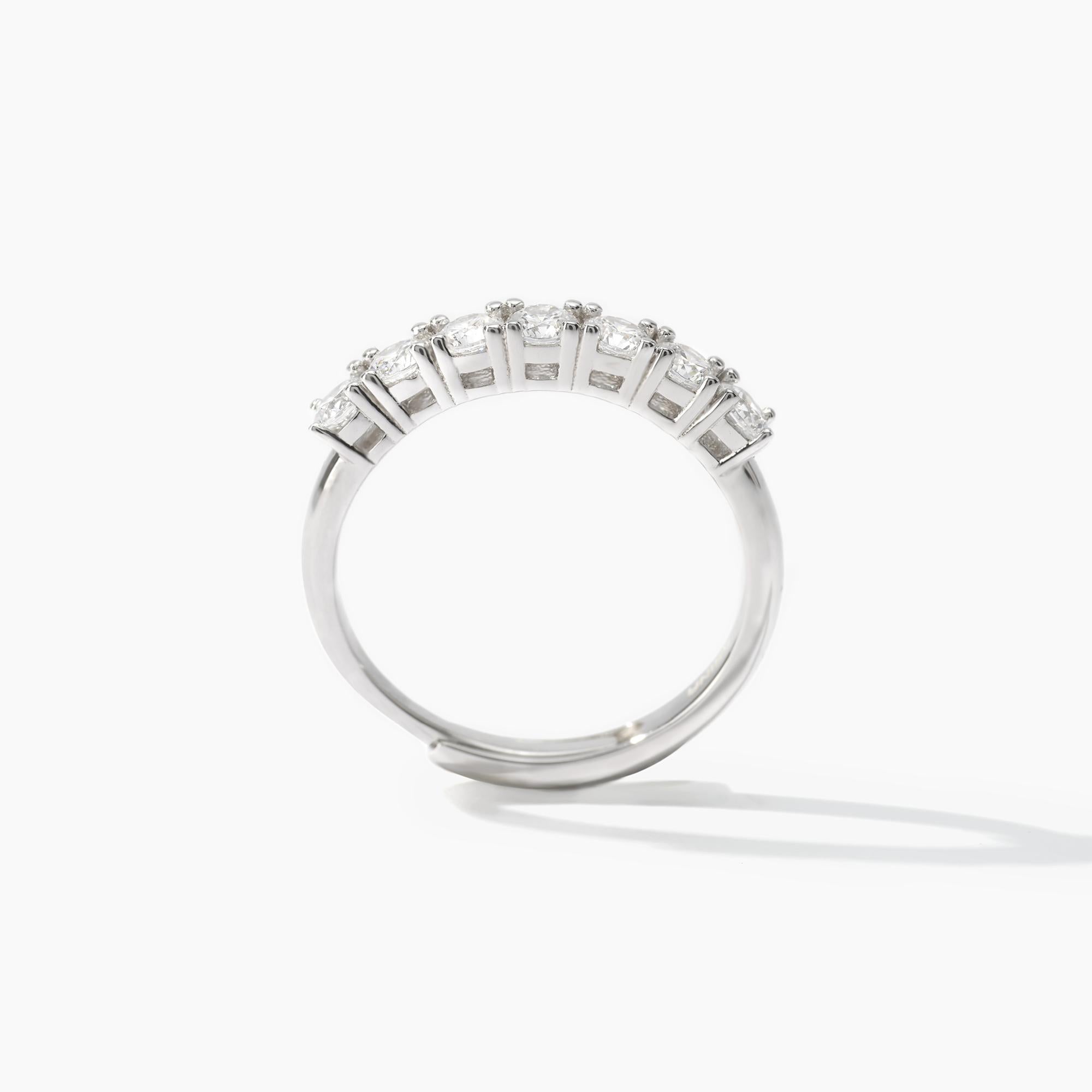 Mabina Donna - Anello veretta in argento con zirconi SEVENTIES - 523185