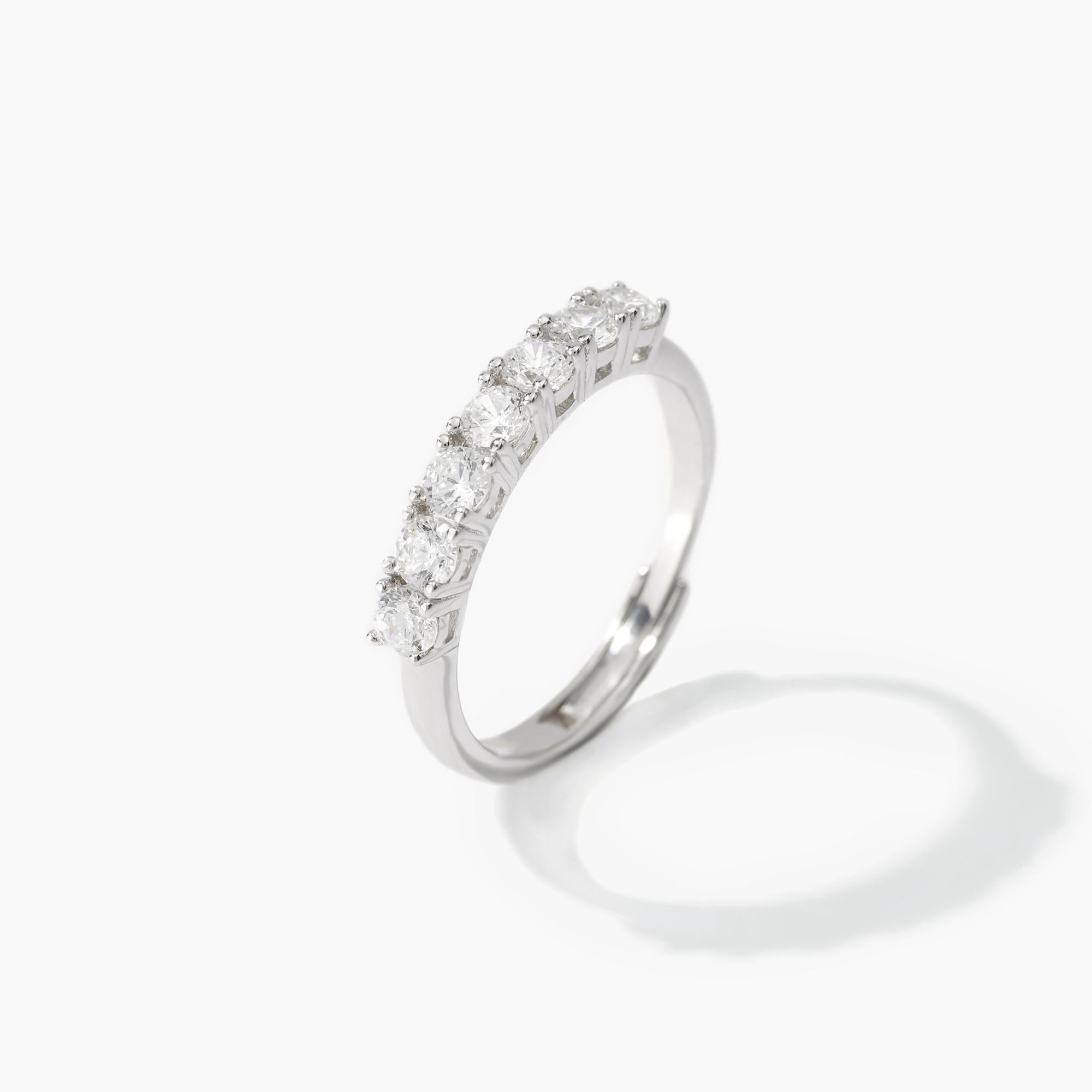 Mabina Donna - Anello veretta in argento con zirconi SEVENTIES - 523185