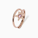 Mabina Donna - Pink star ring with synthetic tourmaline - 523279