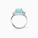 Mabina Woman - Ring with oval blue fusion stone SANTORINI - 523420
