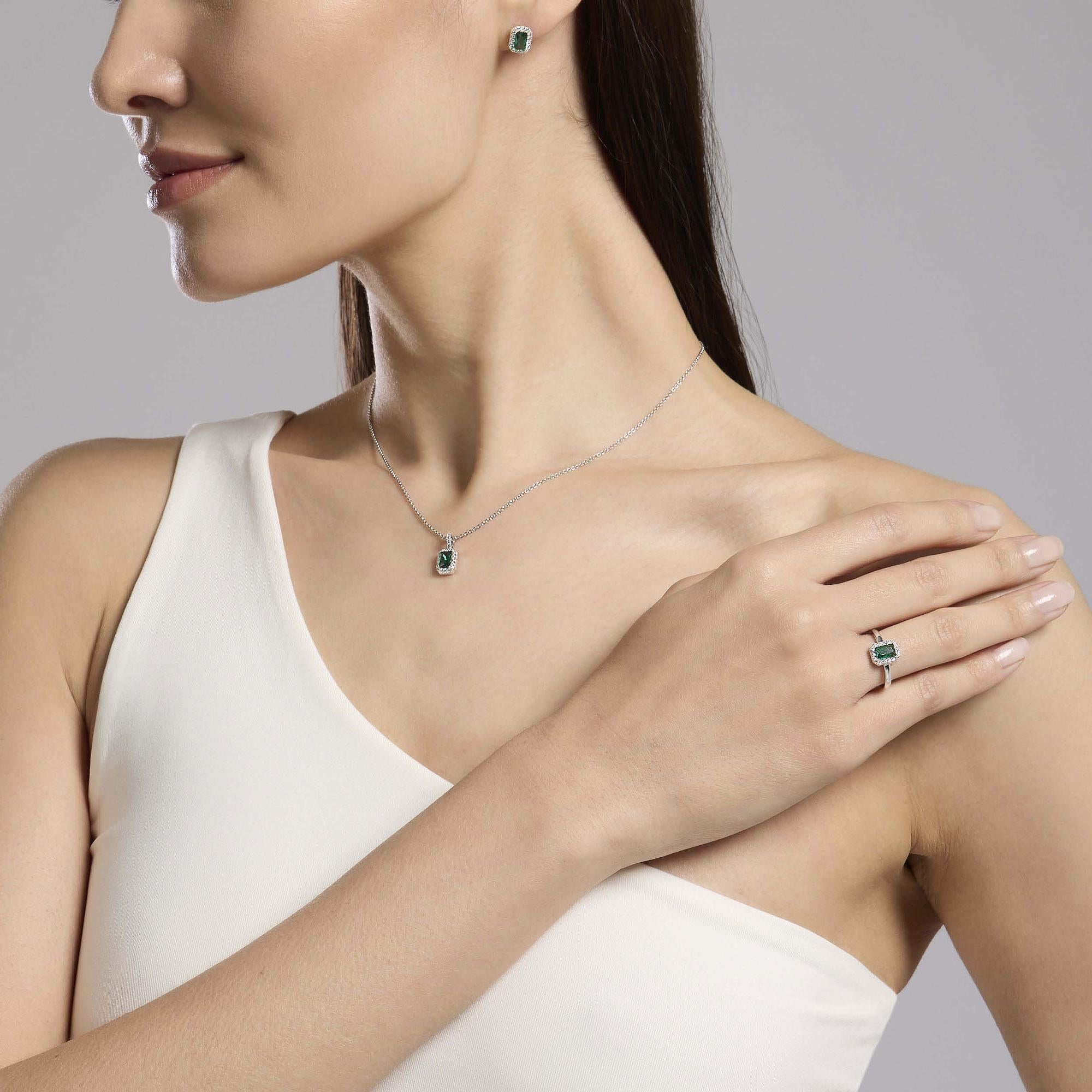 Mabina Donna - Anello con smeraldo sintetico Cool or Rétro? - 523451