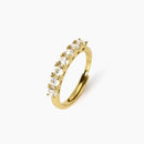 Mabina Donna - Anello veretta dorato con zirconi SEVENTIES - 523458