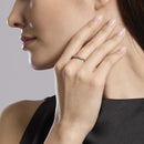 Mabina Donna - Anello veretta dorato con zirconi SEVENTIES - 523458