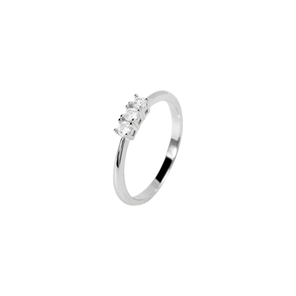 Mabina Donna - Anello Trilogy in argento e diamanti lab-grown, 0.17ct - 523469