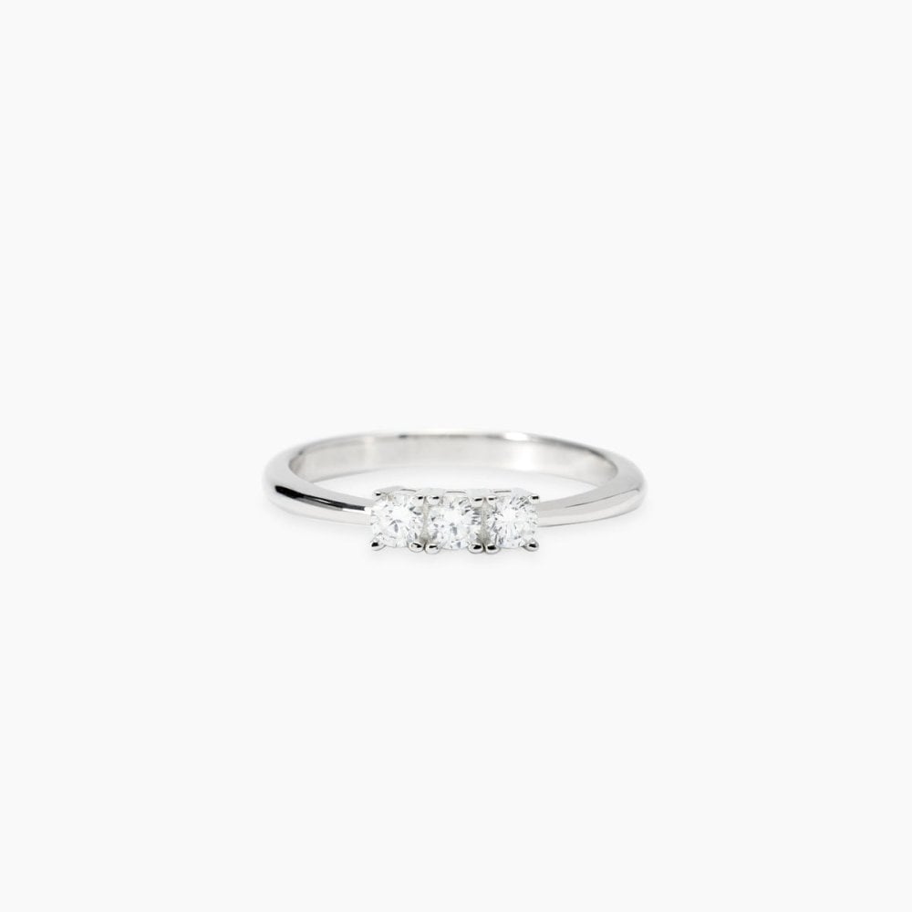 Mabina Donna - Anello Trilogy in argento e diamanti lab-grown, 0.27ct - 523473