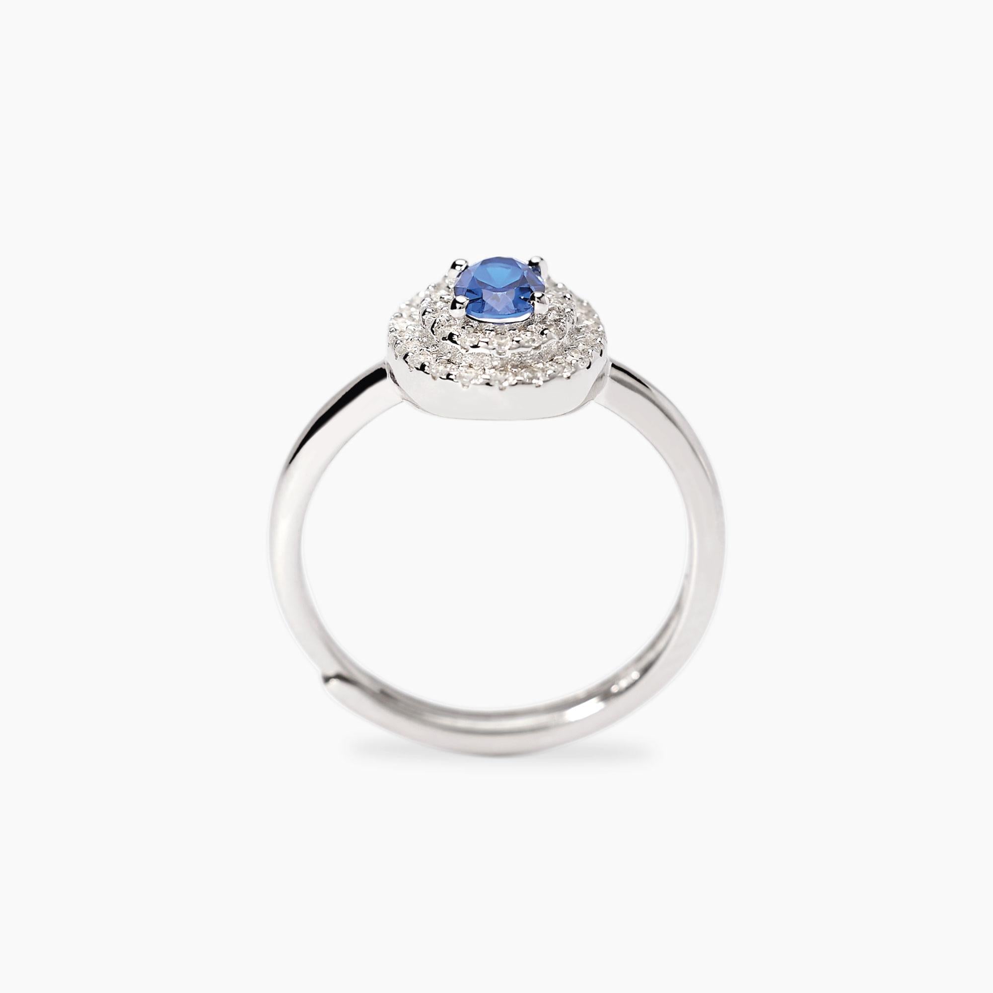 Mabina Donna - Anello con zaffiro sintetico VITTORIA - 523492