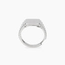 Mabina Uomo - Anello chevalier regolabile in argento con con tavola quadrata JOHNNY - 523498