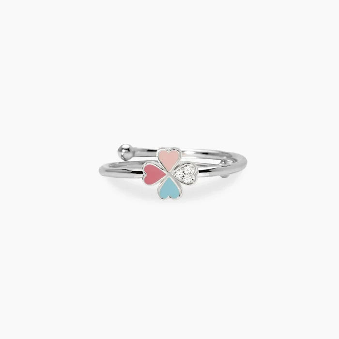 Mabina Junior - Anello con quadrifoglio smaltato e zirconi CERCAMI - 523505