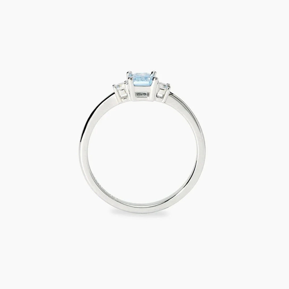 Mabina Donna - Anello In Argento 925 con Topazio sintetico e Diamanti lab grown - 523531