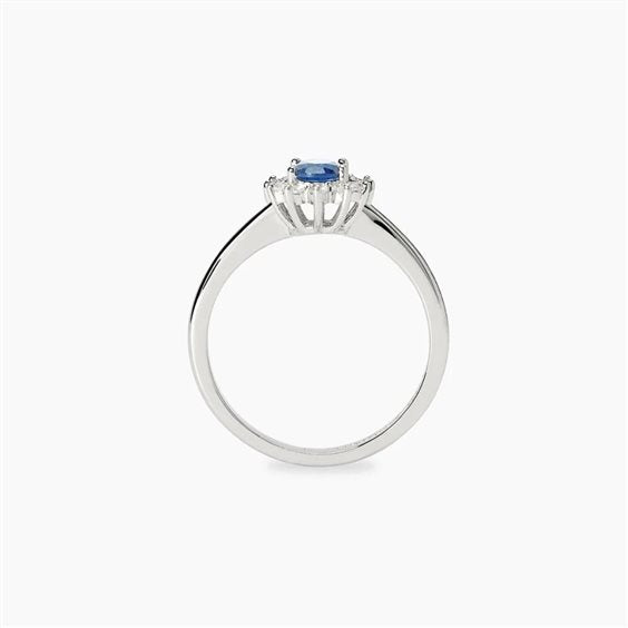 Mabina Donna - Anello In Argento 925 zaffiro con diamanti lab-grown - 523543