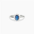 Mabina Donna - Anello In Argento 925 zaffiro con diamanti lab-grown - 523543