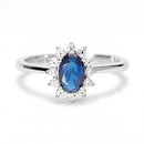 Mabina Donna - Anello In Argento 925 zaffiro con diamanti lab-grown - 523543