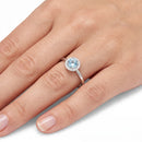Mabina Donna - Anello In Argento 925 acquamarina con diamanti lab-grown - 523545