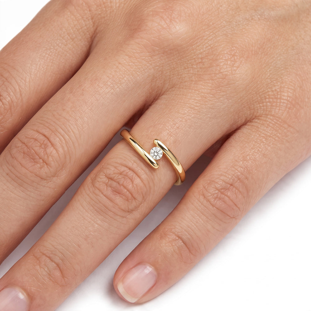 Mabina Donna - Anello In Argento 925 dorato con diamanti lab-grown - 523547