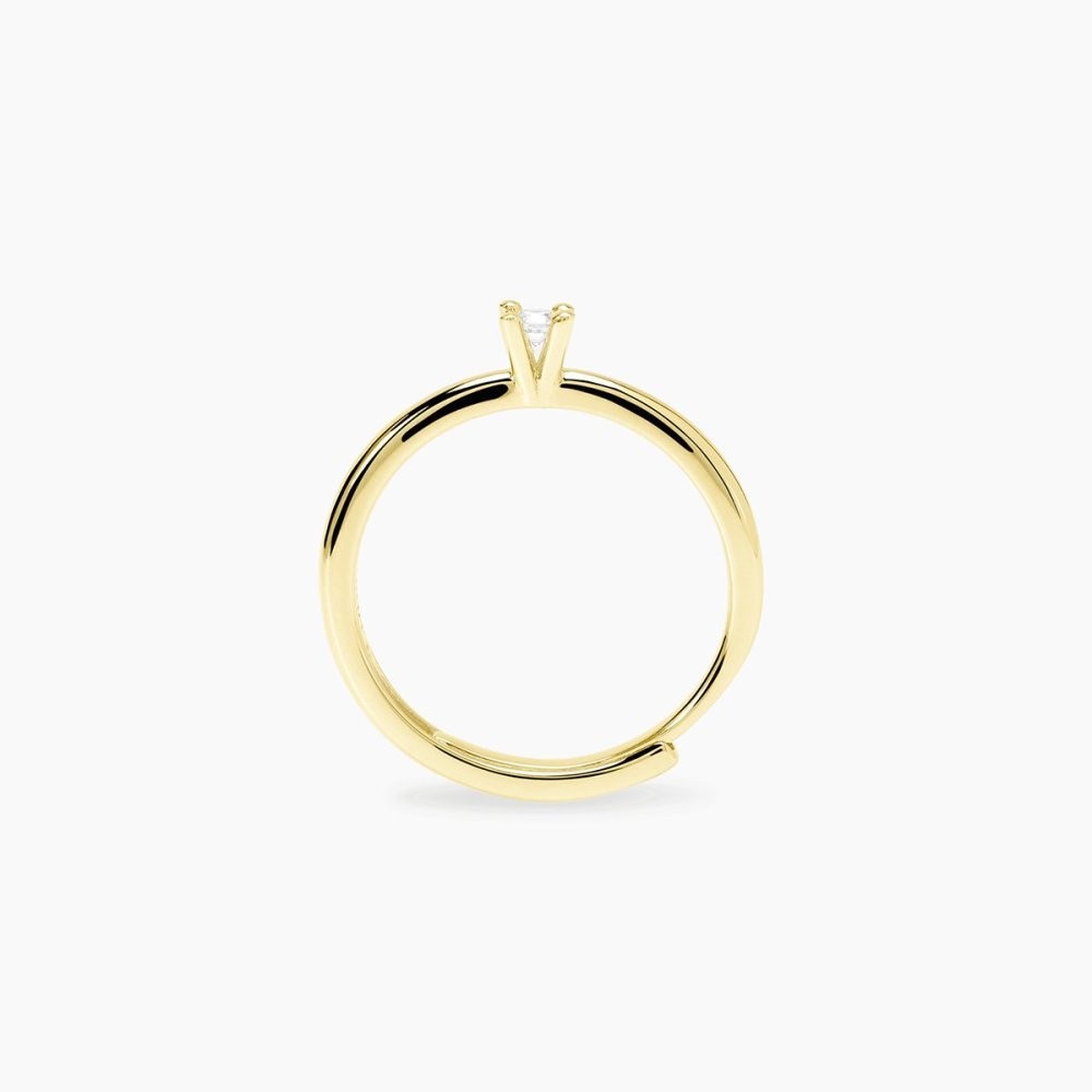 Mabina Donna - Anello solitario In Argento dorato 925 con diamanti lab-grown - 523548