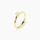 Mabina Donna - Anello solitario In Argento dorato 925 con diamanti lab-grown - 523548