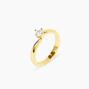 Mabina Donna - Anello solitario In Argento 925 dorato con diamanti lab-grown - 523549