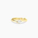 Mabina Donna - Anello solitario In Argento 925 dorato con diamanti lab-grown - 523549