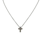 Girocollo oro bianco con pendente croce con diamanti, 0.68ct - 163OC01DW