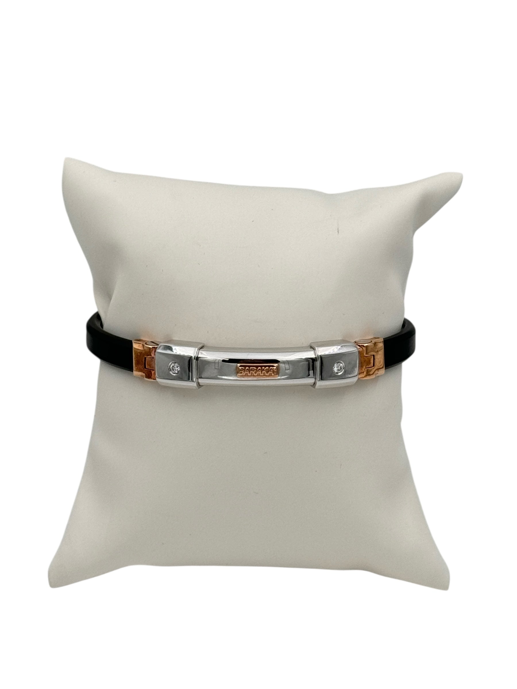 Bracciale Barakà in ceramica nera, oro bianco, oro giallo 18kt e diamanti - BR21016